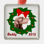 Add Your Pet's Photo Cute Christmas Frame Ornament