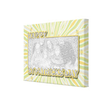 ADD YOUR PHOTO St Pats Day - Burst Gallery Wrapped Canvas