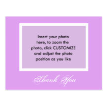 Add your photo thank you postcard.