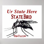 Add Your State-State Bird Poster by FishTs.com