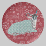 Addax II Vintage Red Snowflake Plate plates