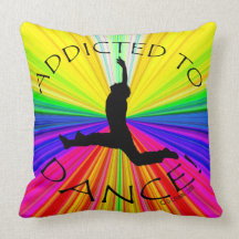 Addicted to Dance! Throw Pillow