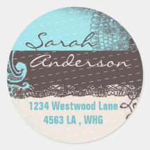 Address Labels gift tag laces and stitches Stickers