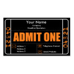 Admit One Business card