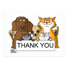 Adopt A Poody Thank You Post Card