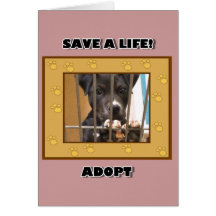 Adopt a puppy greeting card