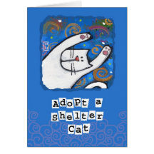 Adopt a Shelter Cat, Love a Cat Greeting Cards