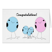 Adopted three boys congratulations card