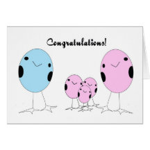 Adopted three girls congratulations greeting cards