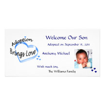 Adoption Brings Love Photo Card