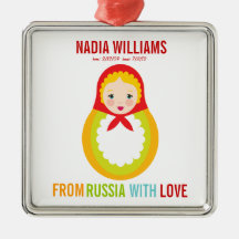Adoption Ornament Russian Matryoshka Keepsake