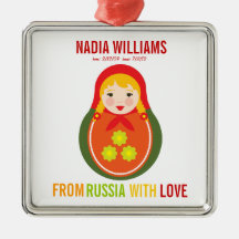 Adoption Ornament Russian Matryoshka Keepsake