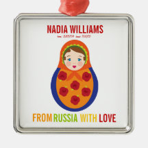 Adoption Ornament Russian Matryoshka Keepsake