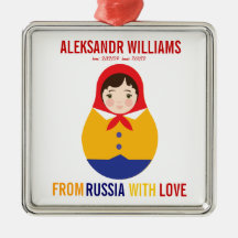 Adoption Ornament Russian Matryoshka Keepsake