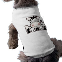 adorable baby zebra leaning with text dog shirt