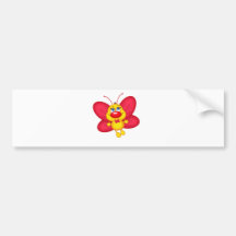 adorable butterfly bumper sticker