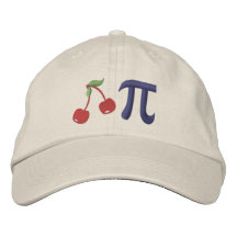 Adorable Cherry Pi Embroidered Hat
