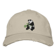Adorable Customisable Panda Hat Embroidered Hats