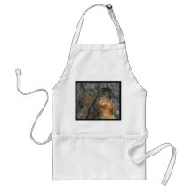 Adorable Fox Squirrel in a Tree Eating a Roll Aprons