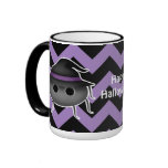 Adorable Halloween spider on chevron pattern Coffee Mug