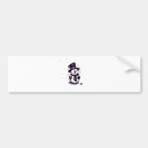 Adorable Snowman Bumper Sticker