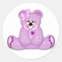 Adorable Teddy Bear Round Sticker