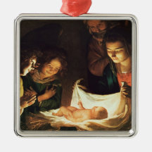 Adoration of the baby, c.1620 christmas ornaments