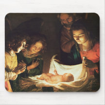 Adoration of the baby, c.1620 mouse pad