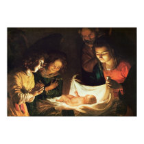 Adoration of the baby, c.1620 posters