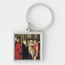 Adoration of the Magi: Right wing of triptych Keychain