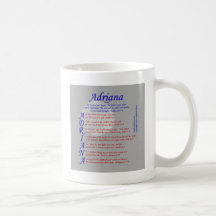 Adriana Acrostic Coffee Mugs