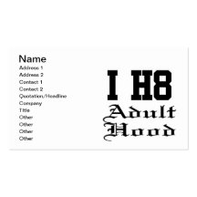 adulthood business card templates