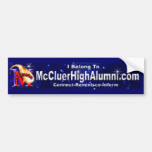Advertising for www.mccluerhighalumni.com bumper stickers