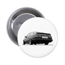 AE86 Black & White Button