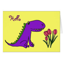 AE- Purple Dragon Hello Card