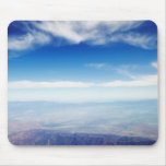 Aerial view of red brown mountains mousepad