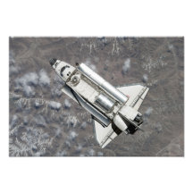 Aerial view of Space Shuttle Discovery Art Photo