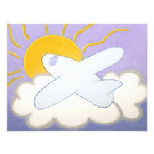 Aeroplane Flying Home Adoption Announcement