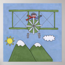 Aeroplane Pilot Print