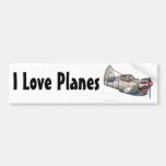 "Aeroplane WW2 Fighter Plane, I Love Planes… Bumpe Bumper Sticker