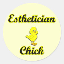 Aesthetician Chick Stickers