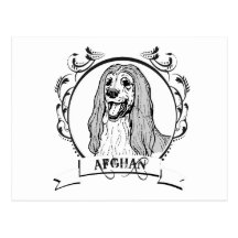 AFGHAN HOUND (2) POSTCARDS