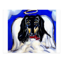 Afghan hound angel postcards