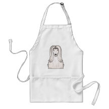 Afghan Hound Cartoon Portrait Apron