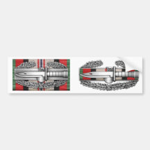 Afghanistan Combat Action Badge Sticker Pair Bumper Stickers