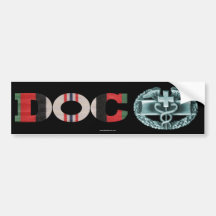 Afghanistan DOC Combat Medical Badge Sticker Bumper Stickers