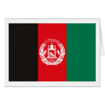 Afghanistan Flag Greeting Card