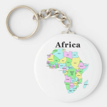 Africa - Political Map Key Chains