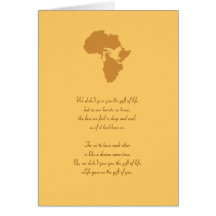 African Adoption Gift of You Poem - Customisable! Greeting Cards