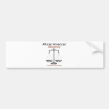 African America Attorney Bumper Sticker